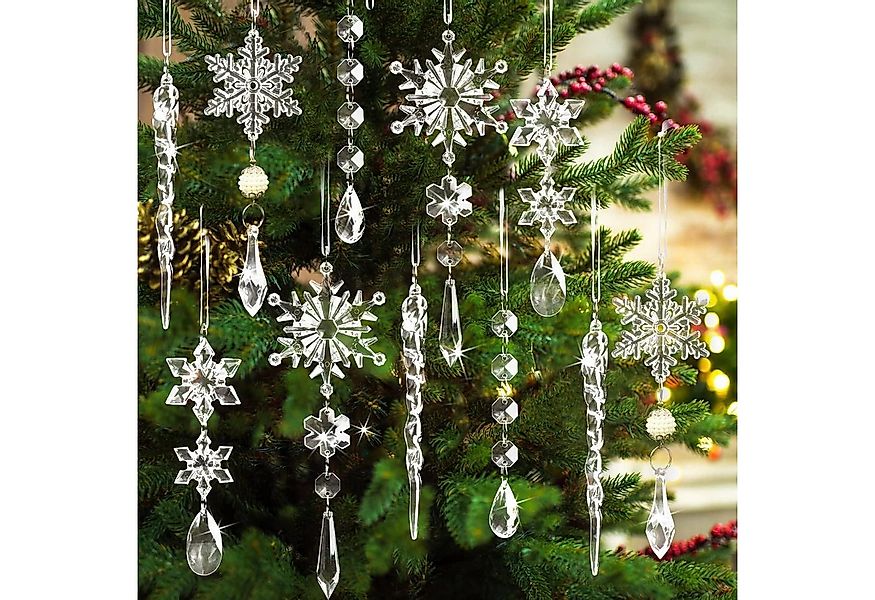 LuxusKollektion Kochlöffelhalter 10er Set Acryl Schneeflocken und Eiszapfen günstig online kaufen