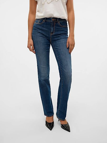 Vero Moda Straight-Jeans "VMFLASH MR STRAIGHT JEANS LI3300 GA NOOS" Baumwol günstig online kaufen