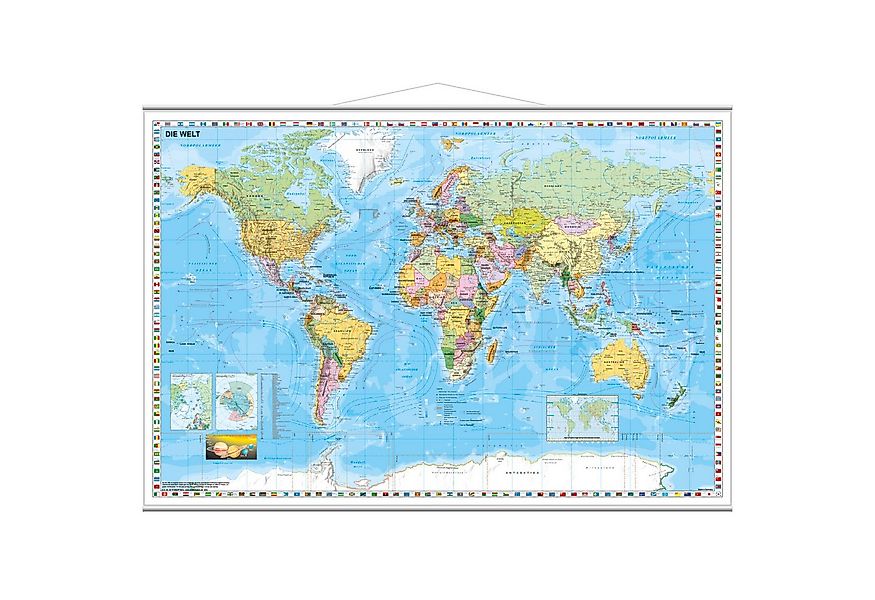 STIEFEL Poster Weltkarte deutsch mit Metallbeleistung, OSTER-Aktion: Jetzt günstig online kaufen