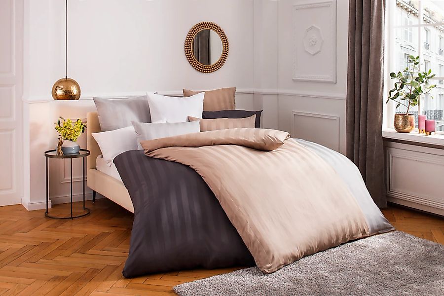 OTTO home Bettwäsche "Malia in Gr. 135x200 oder 155x220 cm" 2 zeitlose Bett günstig online kaufen