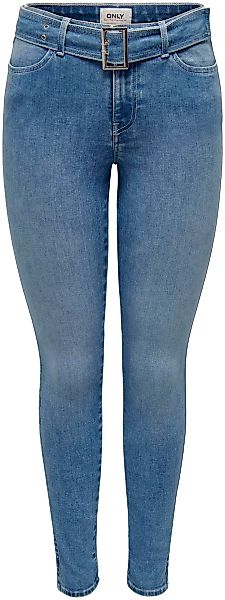 ONLY Skinny-fit-Jeans "ONLWAUW MID WAIST SKINNY BELT DNM GUA" günstig online kaufen