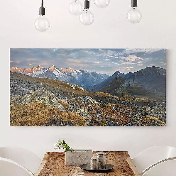 Leinwandbild Natur & Landschaft - Querformat Col de Fenêtre Schweiz günstig online kaufen