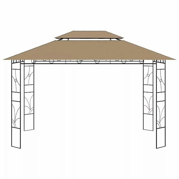 vidaXL Pavillon 4x3x2,7 m Taupe 160 g/m2 günstig online kaufen