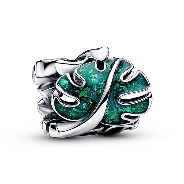 Pandora Charm-Armband Geschenk-Set Grüne Monstera-Blätter Silber günstig online kaufen