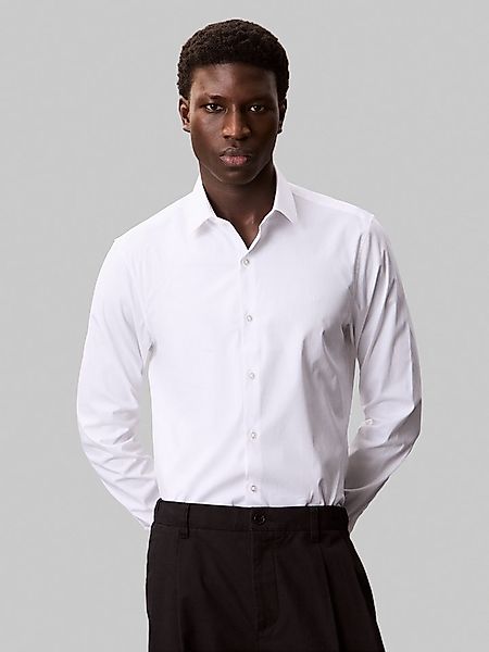 Calvin Klein Businesshemd SLIM ESNTL POPLIN NOS STR SLD Mit Monogramm-Stick günstig online kaufen