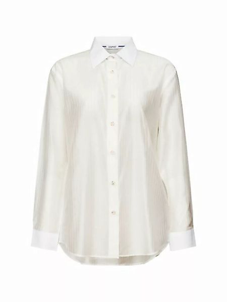 Esprit Langarmbluse Transparentes Button-Down-Hemd mit Streifen günstig online kaufen