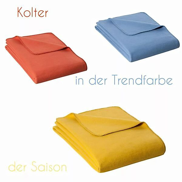 Kolter Wolldecke Kuscheldecke Decke Aus 100 % Bio-baumwolle Trendfarbe Terr günstig online kaufen