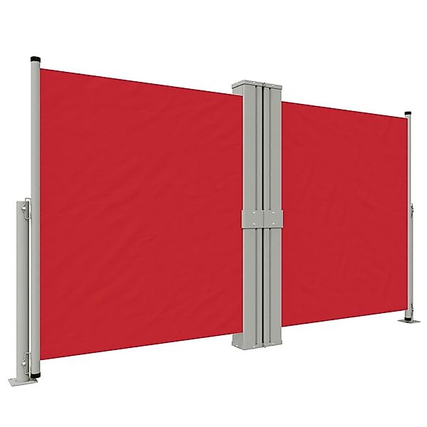 furnicato Seitenmarkise Ausziehbar Rot 140x1200 cm günstig online kaufen
