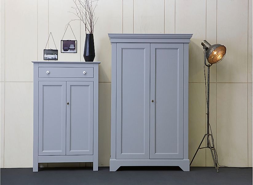 WOOOD Garderobenschrank "Isabel" mit 4 Fachböden, H 191 cm x B 118 cm günstig online kaufen