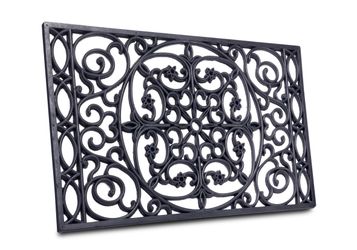 HANSE Home Fußmatte "Mix Mats Gusseisen-Optik Gummi Fleur, Türmatte" halbru günstig online kaufen