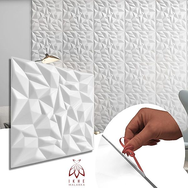 IKHEMalarka 3D Wandpaneel Selbstklebend Polystyrol Paneele günstig online kaufen