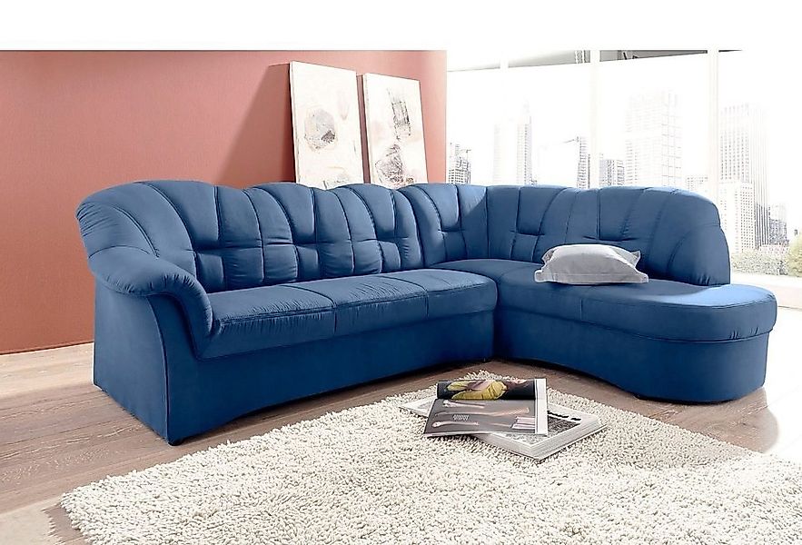 DOMO collection Ecksofa Papenburg, zeitlose Rückensteppung, elegante Armleh günstig online kaufen