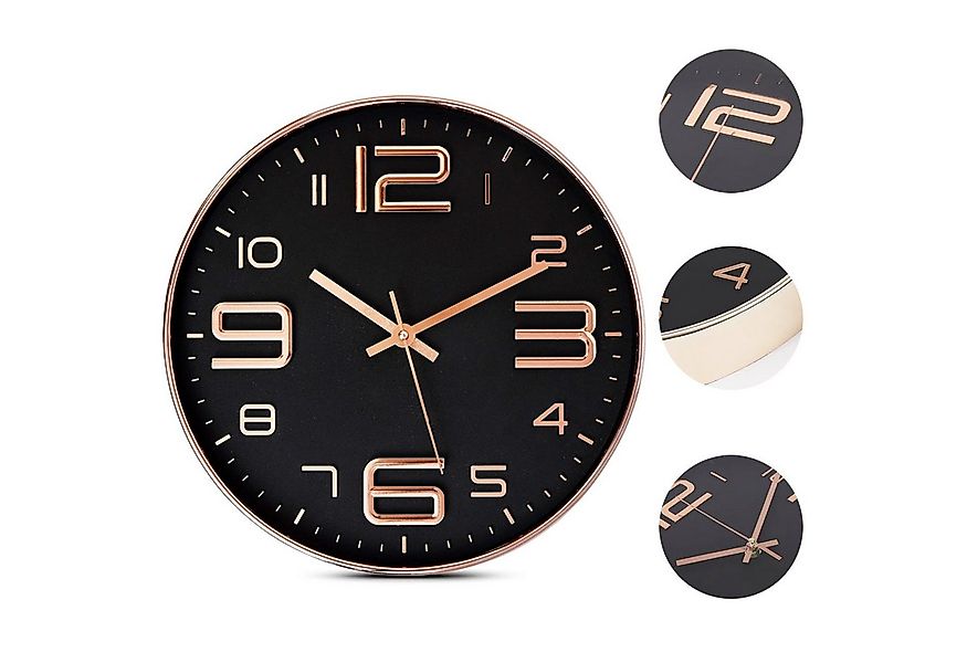 MODFU Wanduhr 30 cm Quartz Wand Uhr Modern Lautlos Uhr Wanddeko (Batteriebe günstig online kaufen