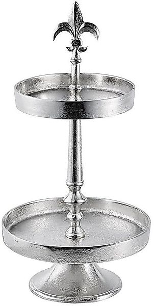 Dekoetagere Etagere Lilie 2-Stöckig Dekoteller Schale günstig online kaufen