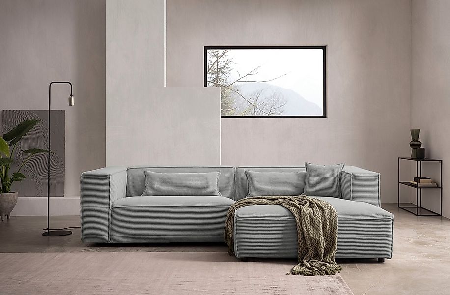 LeGer Home by Lena Gercke Ecksofa »PIARA mit Kedernaht in Cord oder Leineno günstig online kaufen