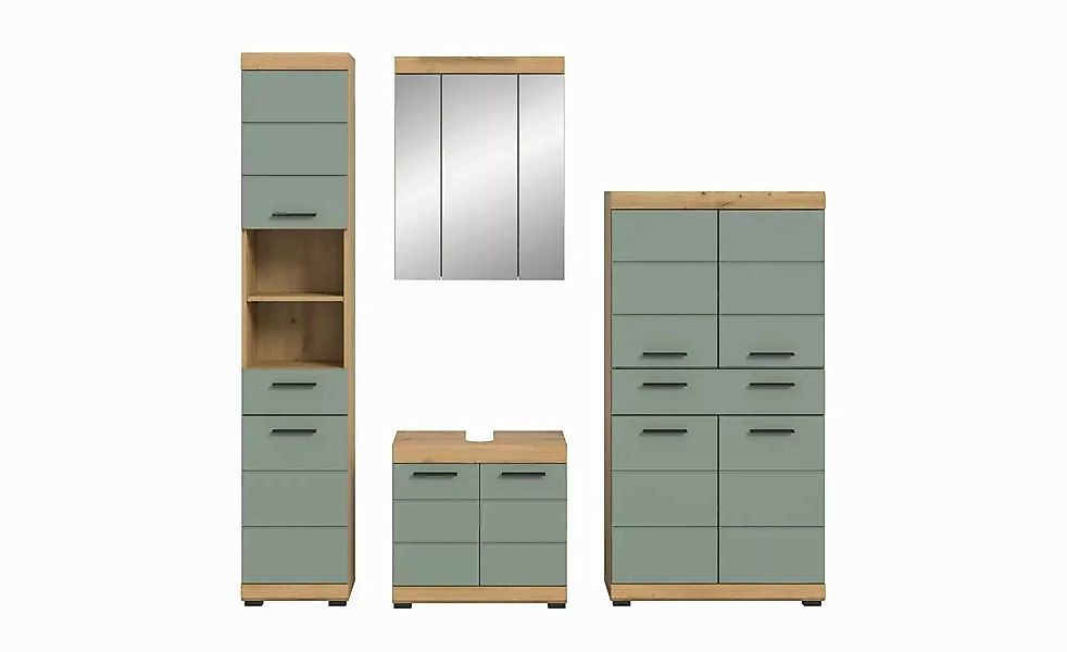 Badmöbel-Set SCHLOONSEE  4 teilig  bestehend aus: Hochschrank  Waschbeckenu günstig online kaufen