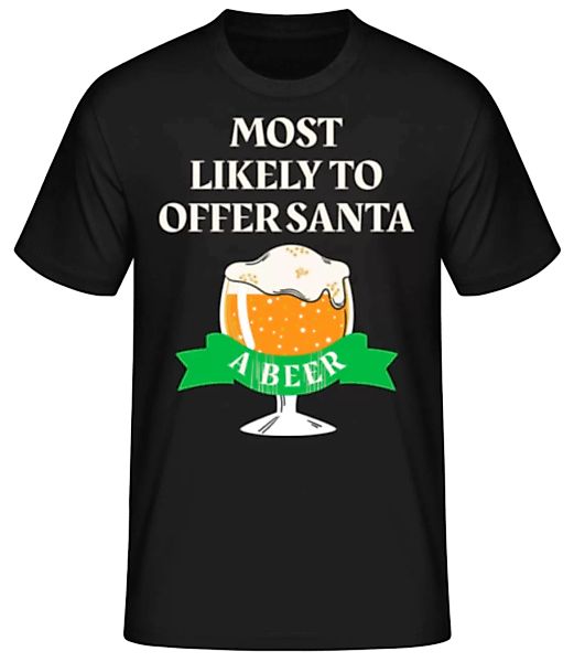 Offer Santa A Beer · Männer Basic T-Shirt günstig online kaufen