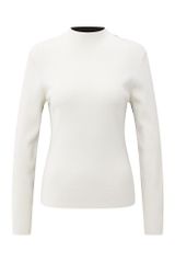 YAYA Rundhalspullover Zweifarbiges Oberteil günstig online kaufen