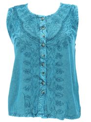 Guru-Shop T-Shirt Besticktes indisches Hippie Top, günstig online kaufen