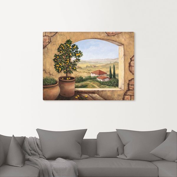 Artland Wandbild "Fenster in der Toskana" Fensterblick 1 Stk. tlg. als Alub günstig online kaufen