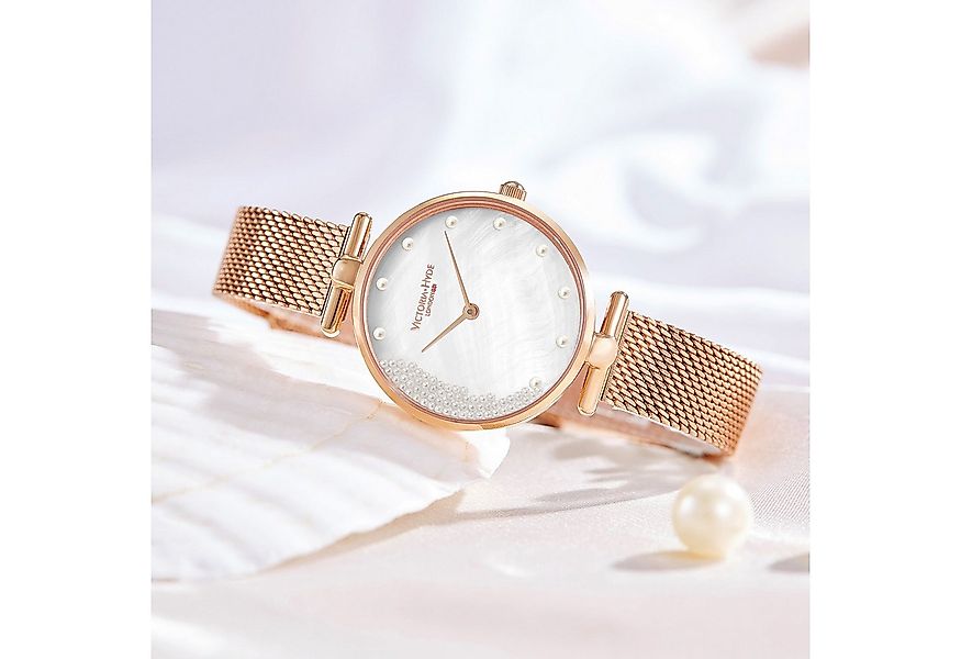 Victoria Hyde Quarzuhr Pearl Quarzuhr, Armbanduhr, Edelstahlarmband, Perlmu günstig online kaufen