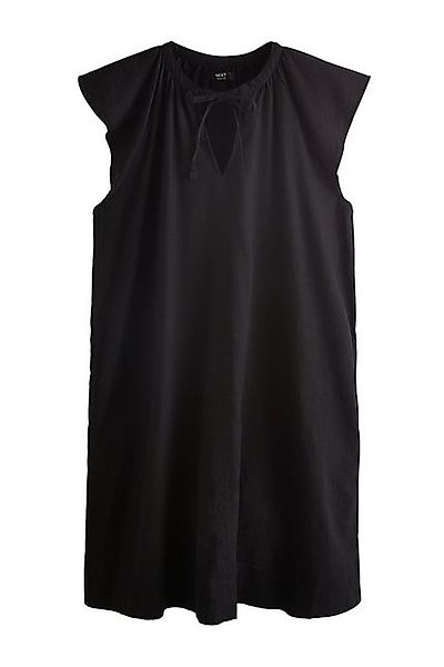 Next Minikleid Minikleid aus Leinengemisch mit Bindekragen (1-tlg) günstig online kaufen