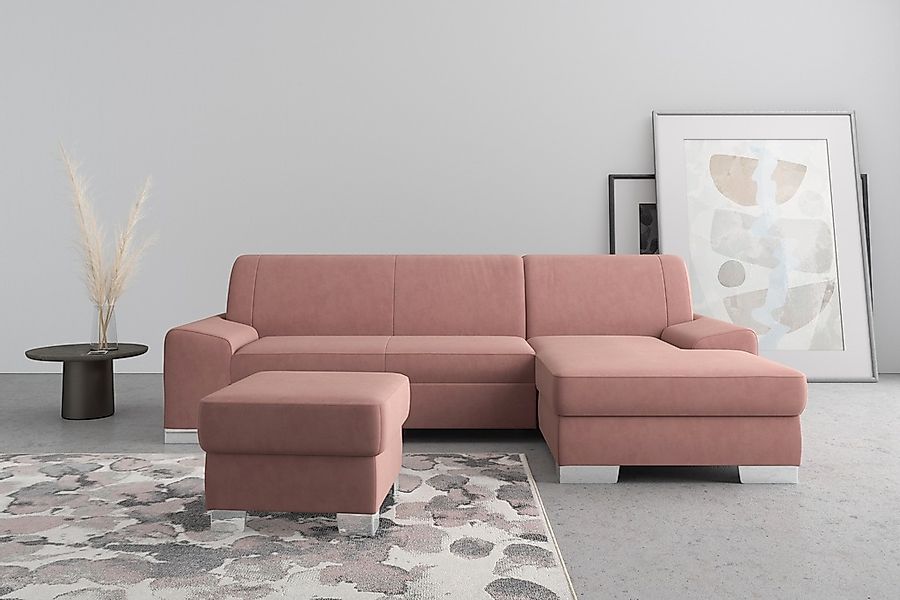 DOMO collection Ecksofa "Anzio L-Form, whlw. Bettfunktion, Federkern, hochw günstig online kaufen