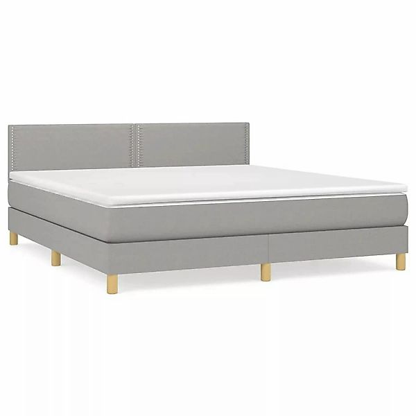 vidaXL Boxspringbett mit Matratze Hellgrau 160x200 cm Stoff1373171 günstig online kaufen