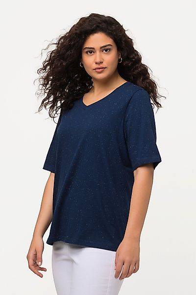 Ulla Popken T-Shirt T-Shirt Noppen V-Ausschnitt günstig online kaufen
