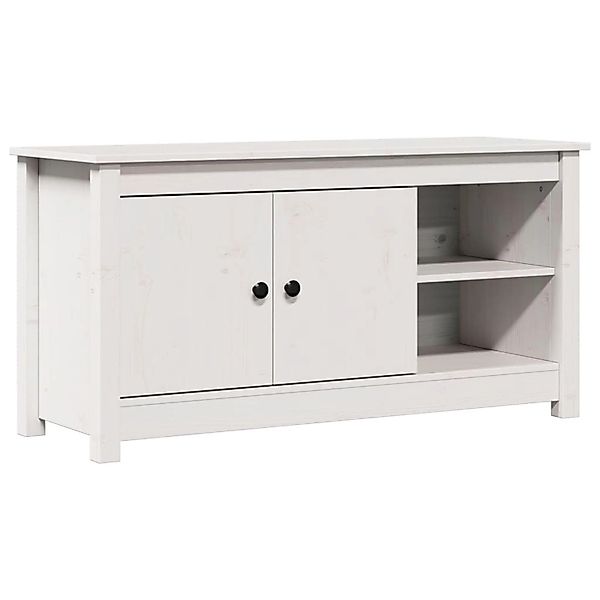 vidaXL TV-Schrank Weiß 103x36,5x52 cm Massivholz Kiefer 814590 günstig online kaufen