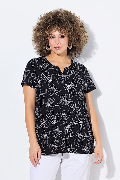 Ulla Popken T-Shirt T-Shirt Schleifen A-Linie günstig online kaufen