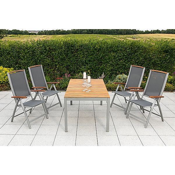 Merxx Siena Set 5-tlg. Gartentisch 150 x 90 cm günstig online kaufen