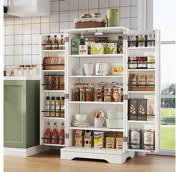 OKWISH Sideboard Modernes Küchenschrank (mit LED-Sensorlicht – großer 2-tür günstig online kaufen