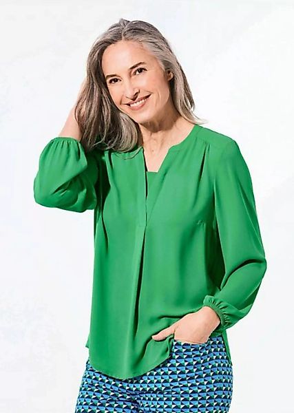 GOLDNER Tunika Kurzgröße: Bluse mit Tunika Ausschnitt günstig online kaufen