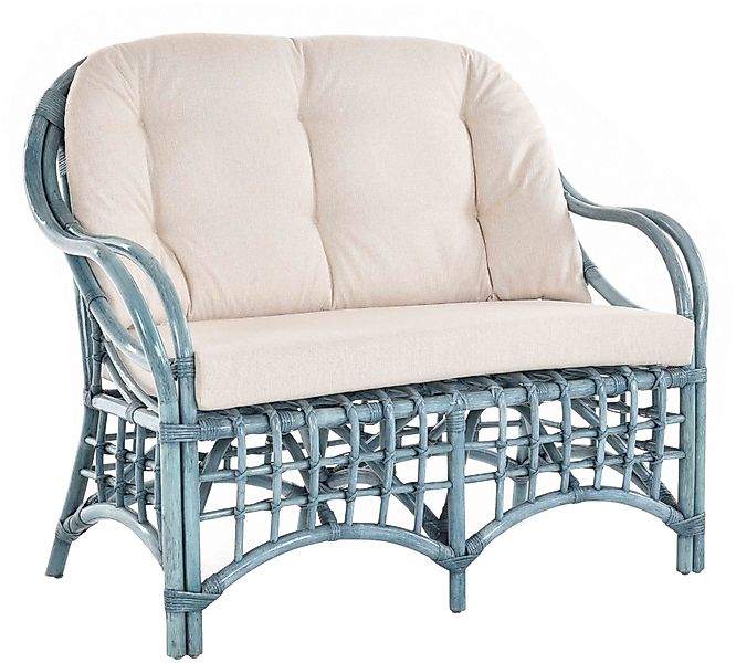 Krines Home Loungesofa Rattansofa 2-Sitzer-Sofa Wintergarten günstig online kaufen