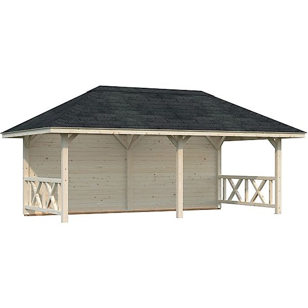 Palmako Holzpavillon "Bianca 16,6 m² Set 2" BxTxH: 588x300x323 cm günstig online kaufen