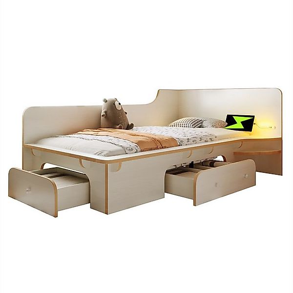 autolock Daybett Kinderbett,Holzbett Sofabett mit Leselicht,USB,Type C und günstig online kaufen