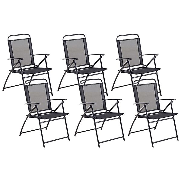 Beliani Gartenstuhl Schwarz 66x48x90 günstig online kaufen