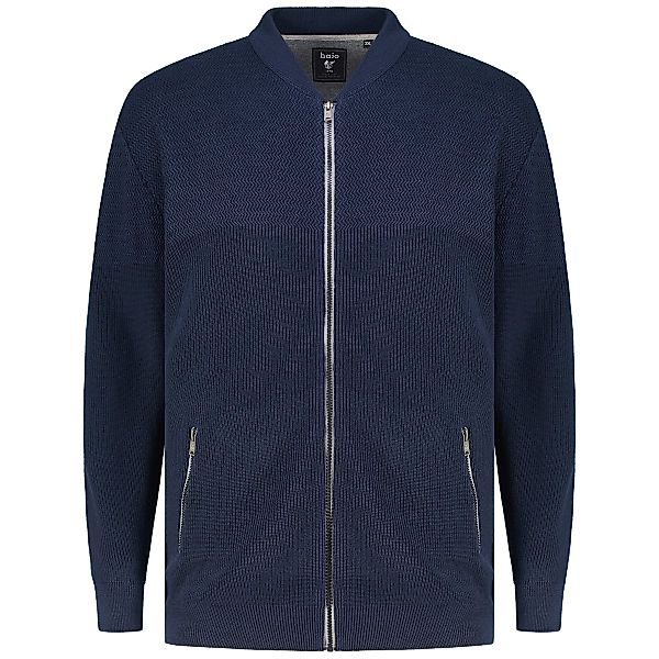 Hajo Strickjacke mit Struktur Farbe marine Größe: 4XL günstig online kaufen