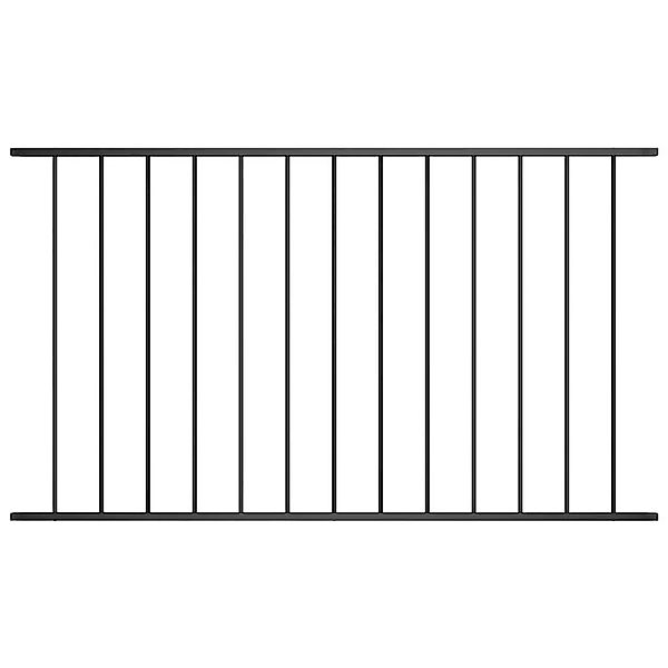 vidaXL Zaunelement Pulverbeschichteter Stahl 1,63x1,25 m Schwarz 145220 günstig online kaufen