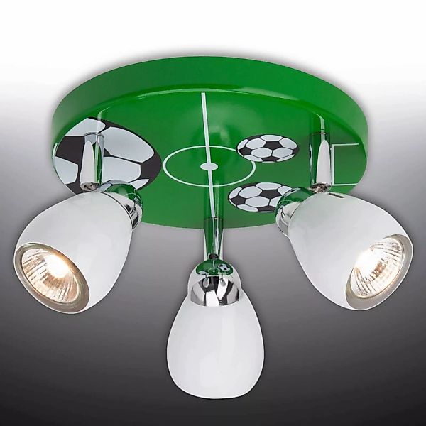 Brilliant LED-Spotrondell Soccer 3-flammig Grün und Schwarz-Weiß günstig online kaufen