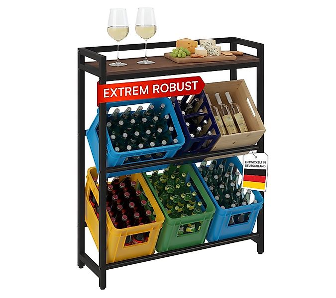 STEELSØN Flaschenregal Astris mit Ablage, Platz für 6 Getränkekisten, mit b günstig online kaufen