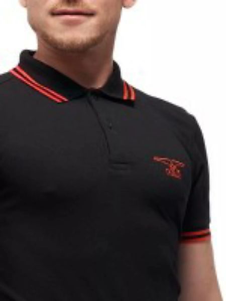 Polo-Shirt Black/Red günstig online kaufen