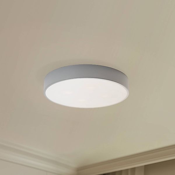 Deckenleuchte Cleo, Ø 50 cm, IP54, grau, Metall, E27 günstig online kaufen