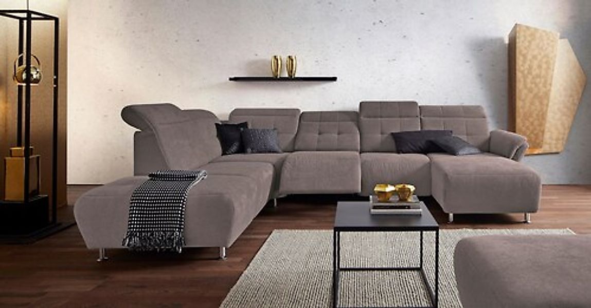 Home affaire Wohnlandschaft »Manhattan U-Form« 2 Sitze mit elektrischer Rel günstig online kaufen