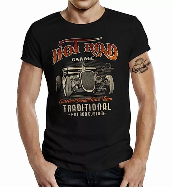 GASOLINE BANDIT® T-Shirt für Classic US Car Fans: Hot Rod Garage Custom günstig online kaufen