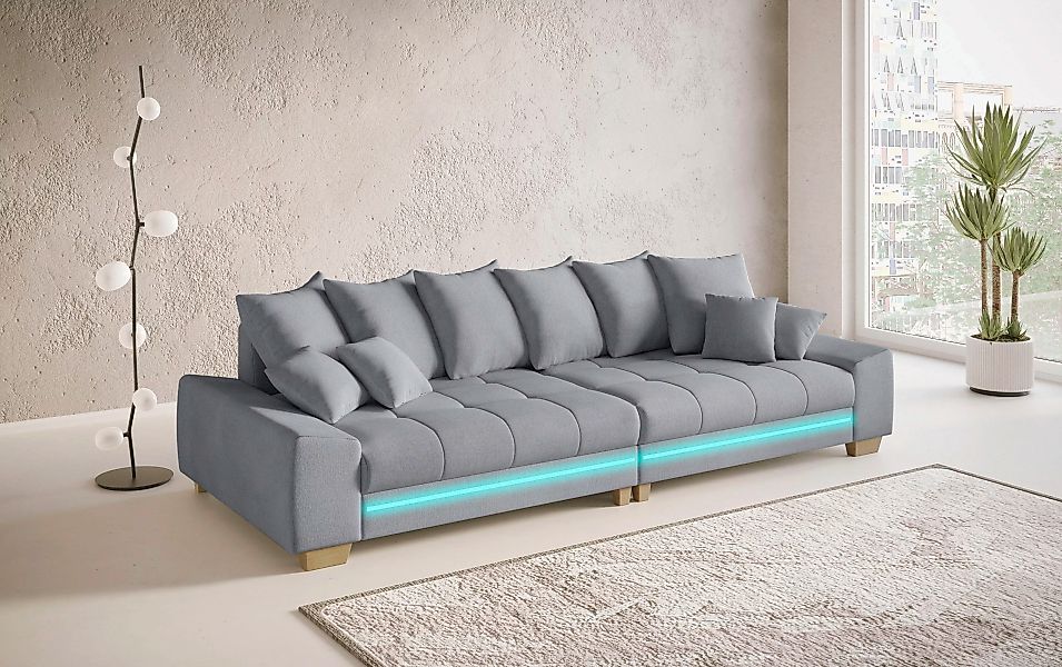 Mr. Couch Big-Sofa "Nikita II", mit RGB-LED Beleuchtung, Kaltschaumpolsteru günstig online kaufen