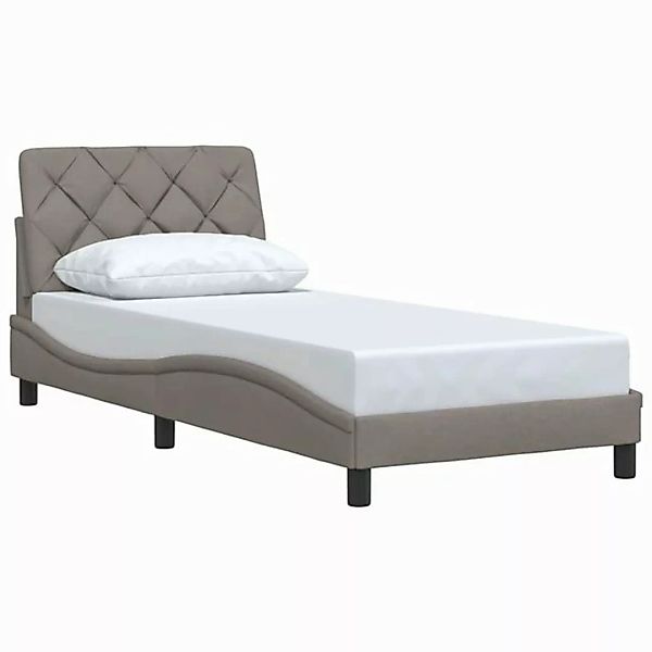 vidaXL Bett Bettgestell ohne Matratze Taupe 90x190 cm Stoff günstig online kaufen