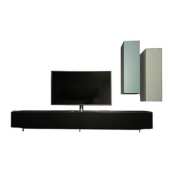 SPECTRAL Anbauschrank Wohnwand Scala Glas Satiniert Schwarz Salbei Grün Und günstig online kaufen
