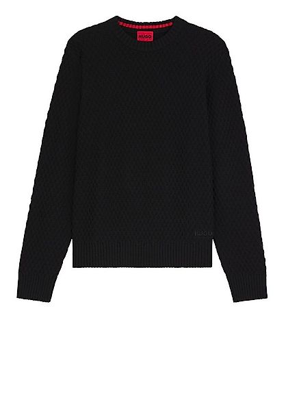 HUGO Strickpullover aus Baumwolle mit 3D-Strickstruktur (1-tlg) günstig online kaufen
